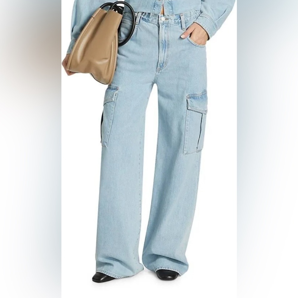 Agolde Minka Cargo Jeans in Light Blue